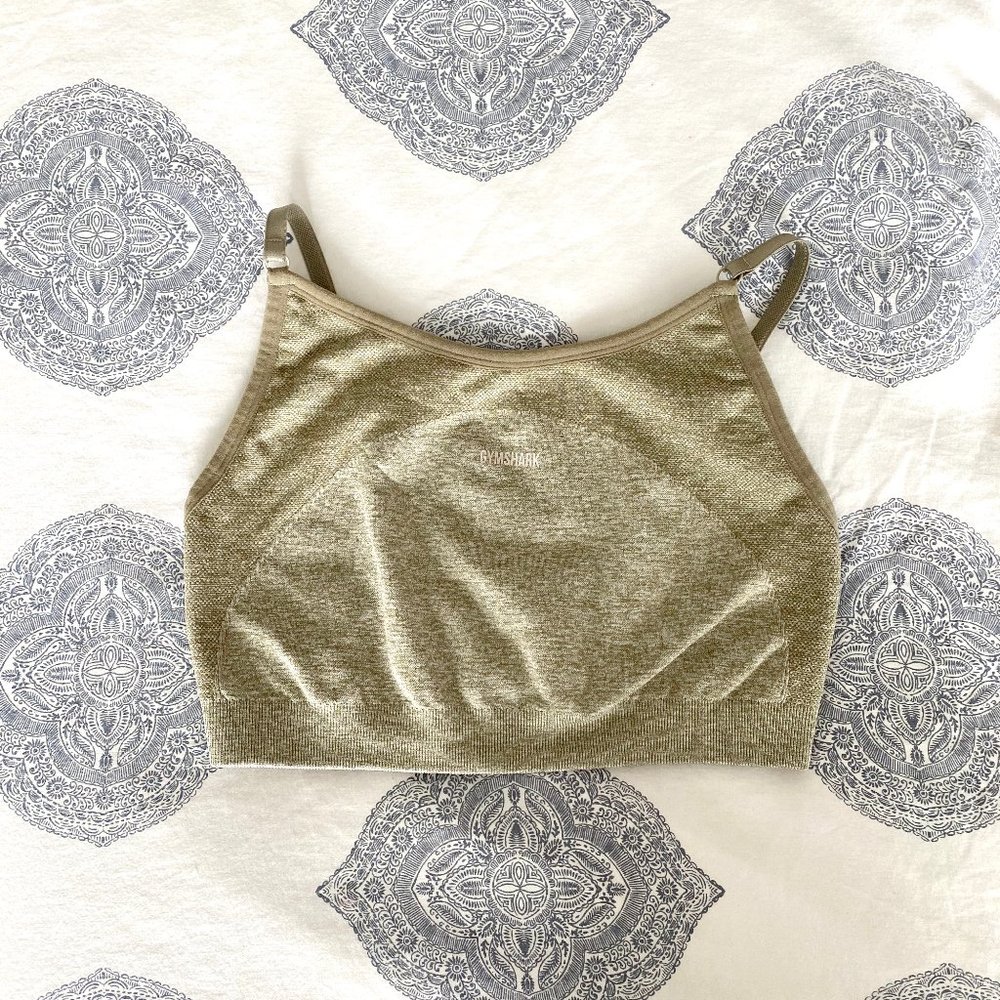 Gymshark Flex Strappy Sports Bra - Green Marl